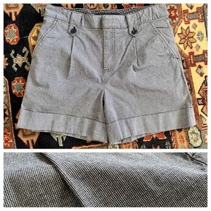 Marc by Marc Jacob Blue multi Gettysburg cuffed shorts work high waist 6